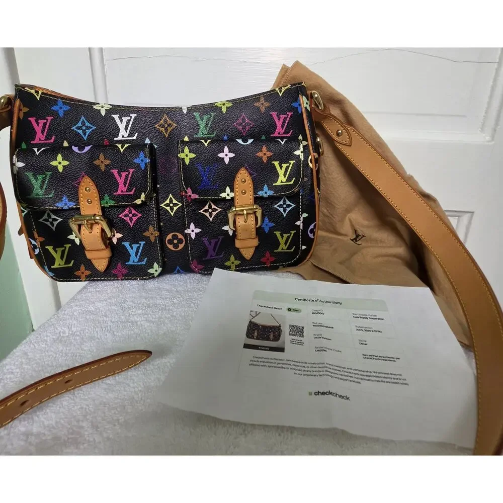 Louis Vuitton Monogram Multicolore Black Murakami Rina Crossbody w/COA